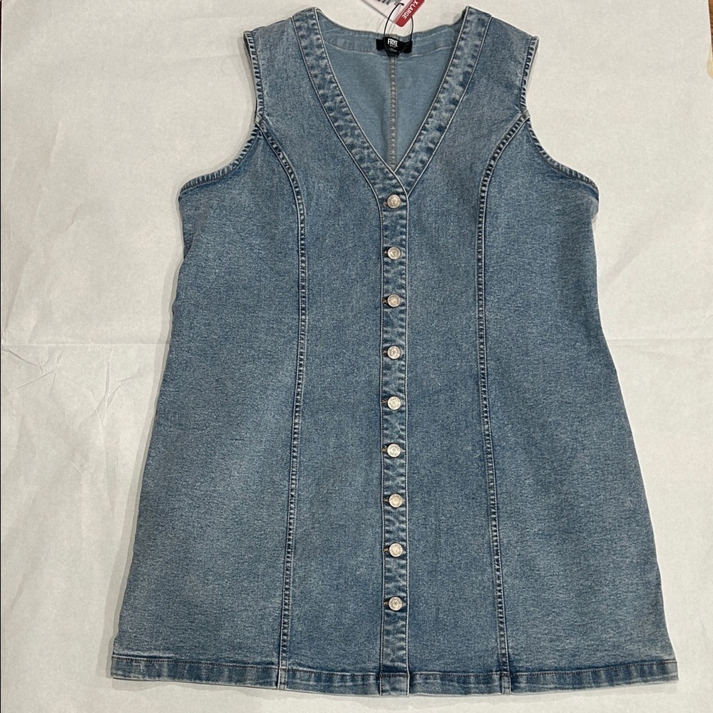 Frye Blue Denim Mini Dress XL